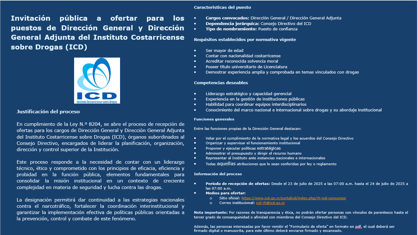 INVITACIÓN A POSTULAR PARA DIRECTOR GENERAL Y DIRECTOR GENERAL ADJUNTO