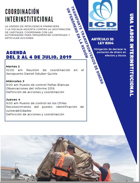 Coordinación Interinstitucional - Agenda 2 al 4 de julio, 2019
