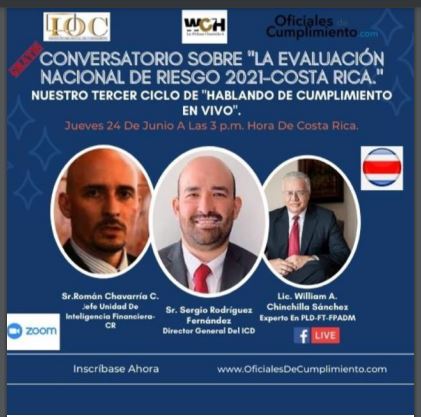 Invitación a Conservatorio sobre "La Evaluación Nacional de Riesgos 2021-Costa Rica"