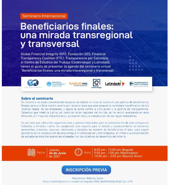 Anuncio: Seminario Internacional Beneficiarios finales: una mirada transregional y transversal