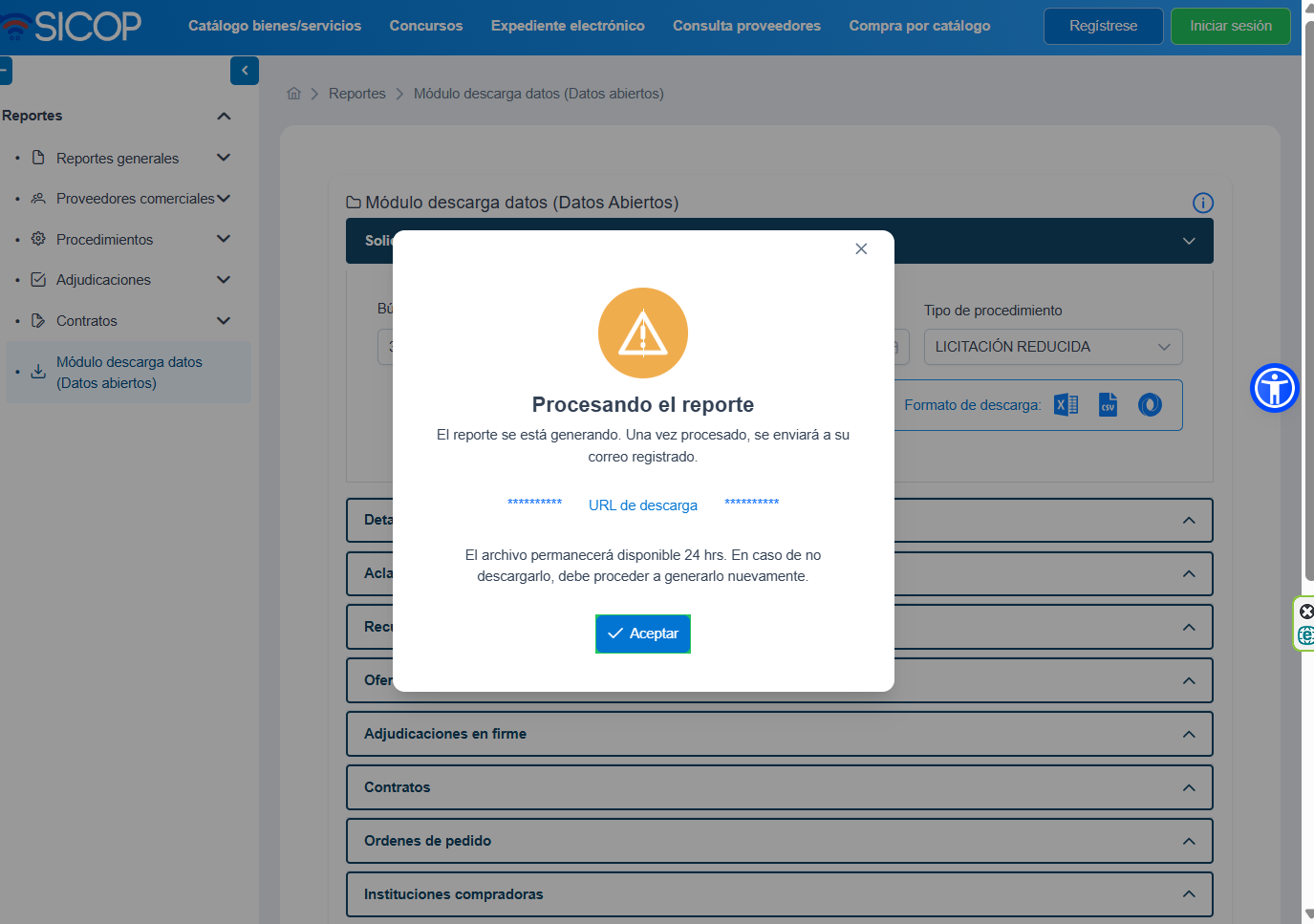 Correo de enlace de descarga.