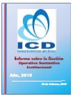 Portada Informe de la Gestión Operativa Sustantiva Institucional, ICD 2015